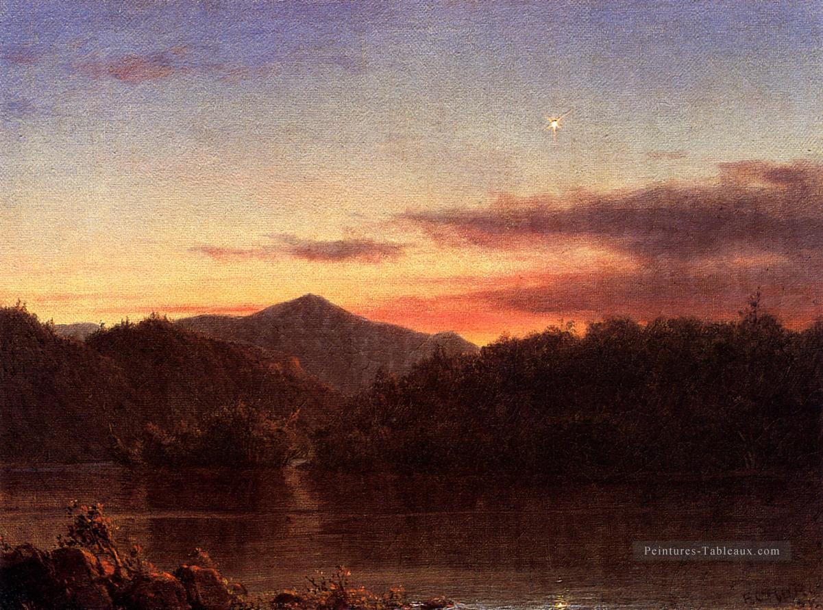 L’étoile du soir paysage Fleuve Hudson Frederic Edwin Church Peintures à l'huile